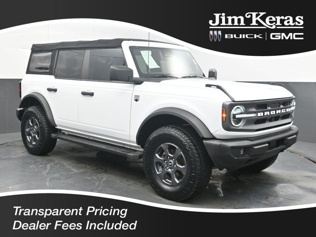 2021 Ford Bronco Big Bend in White — front three-quarter view