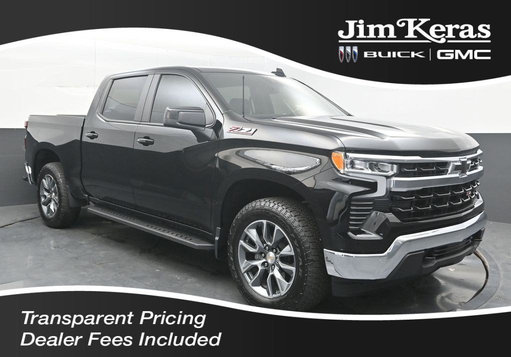 2026 Chevrolet Silverado 1500 LT in Black — front three-quarter view