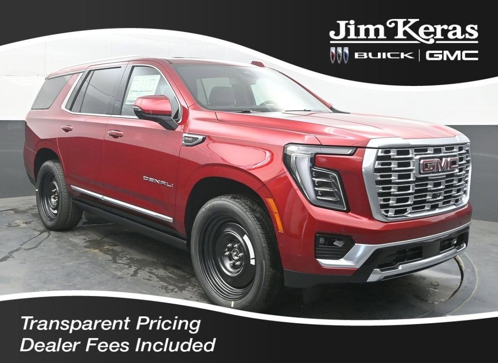 2026 GMC Yukon Denali in Volcanic Red Tintcoat — front three-quarter view