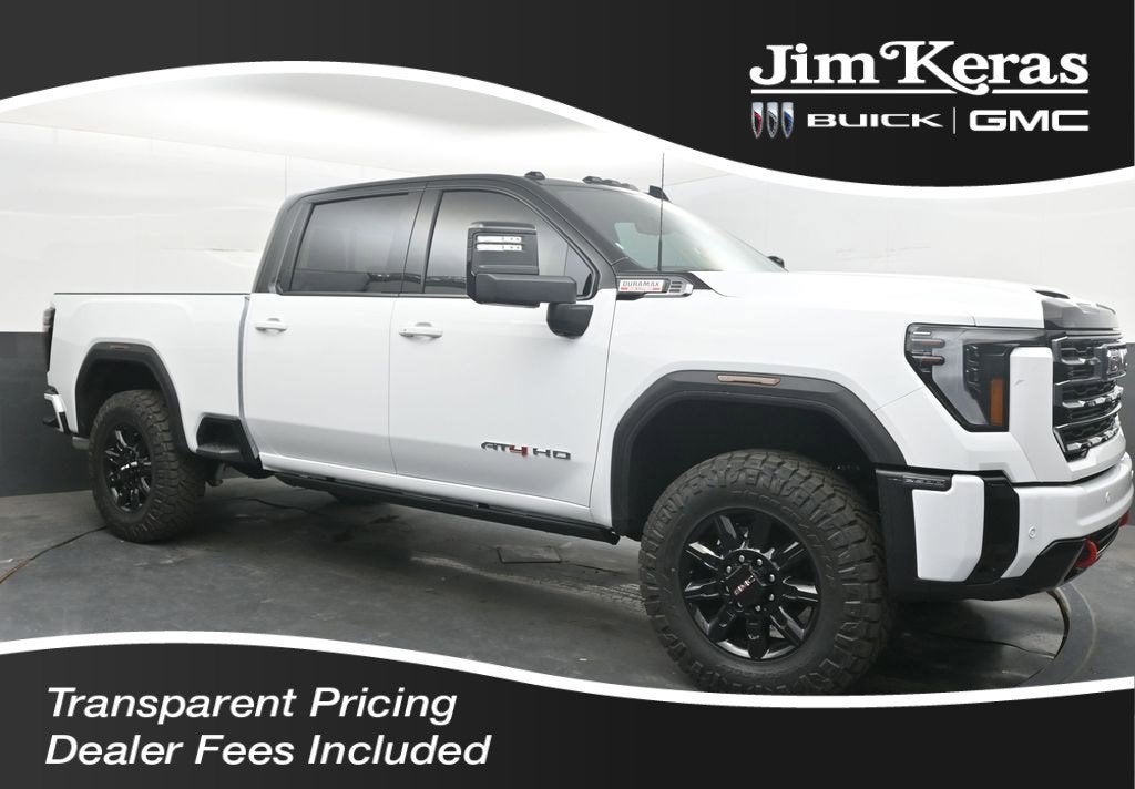 2026 GMC Sierra 2500 HD AT4 in Summit White — front three-quarter view