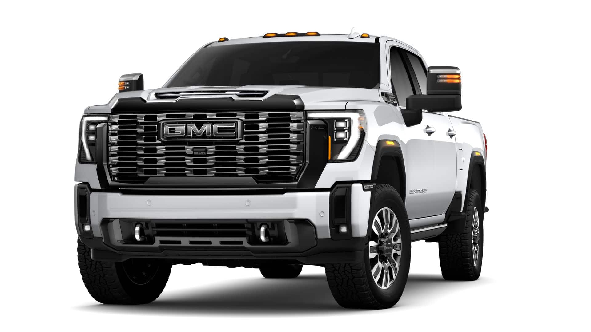 2026 GMC Sierra 2500 HD Denali Ultimate in Summit White — front three-quarter view