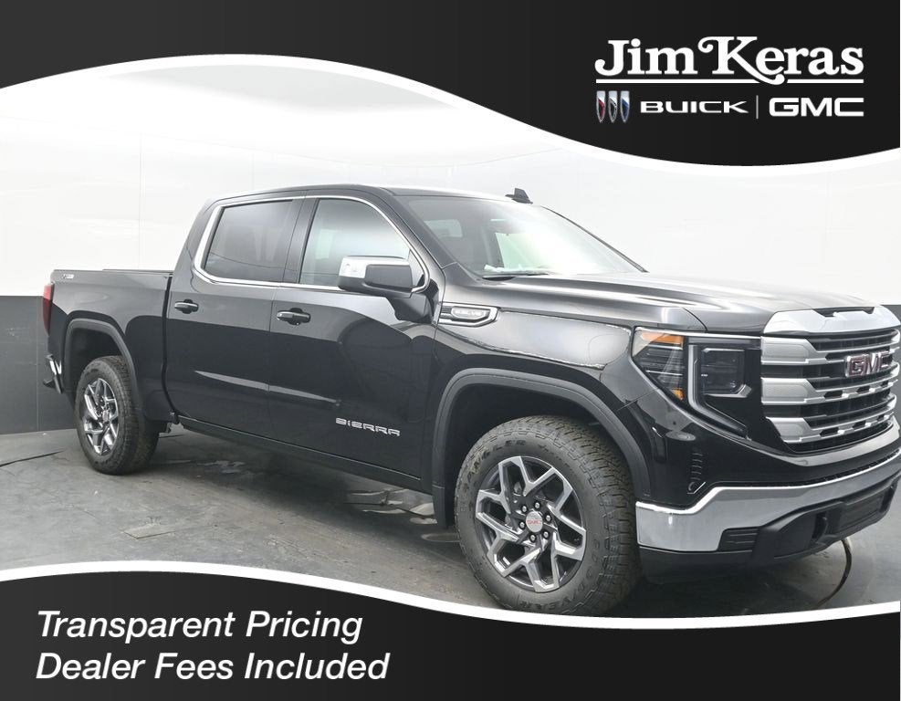 2026 GMC Sierra 1500 SLE in Onyx Black — front three-quarter view