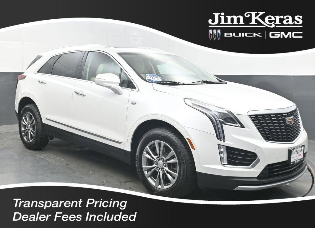 2023 Cadillac XT5 Premium Luxury in Crystal White Tricoat — front three-quarter view