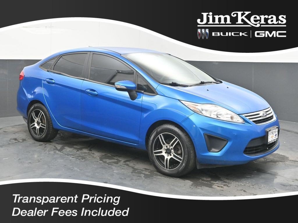 2013 Ford Fiesta SE in Blue — front three-quarter view