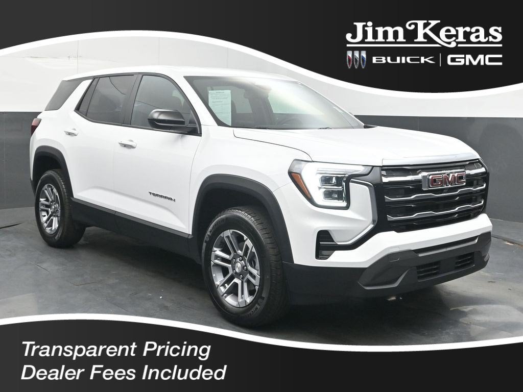 2026 GMC Terrain Elevation in Summit White — front three-quarter view