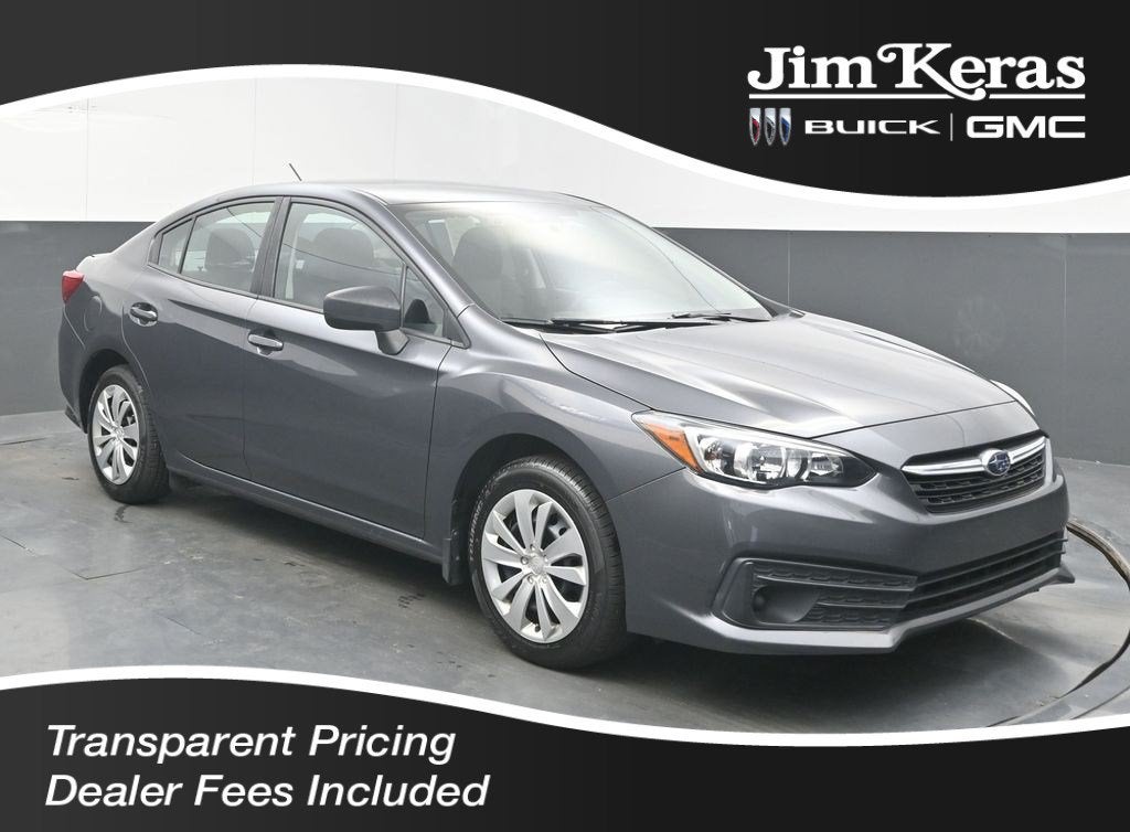 2021 Subaru Impreza Sedan in Gray — front three-quarter view