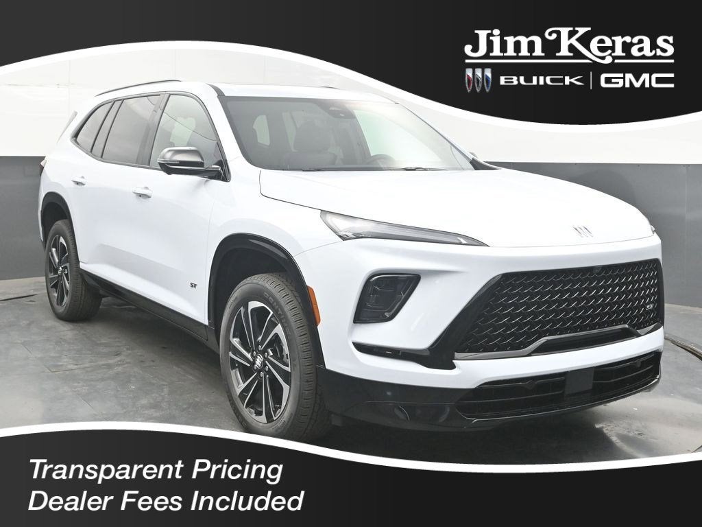 2026 Buick Enclave Sport Touring in Iridescent White Tricoat — front three-quarter view