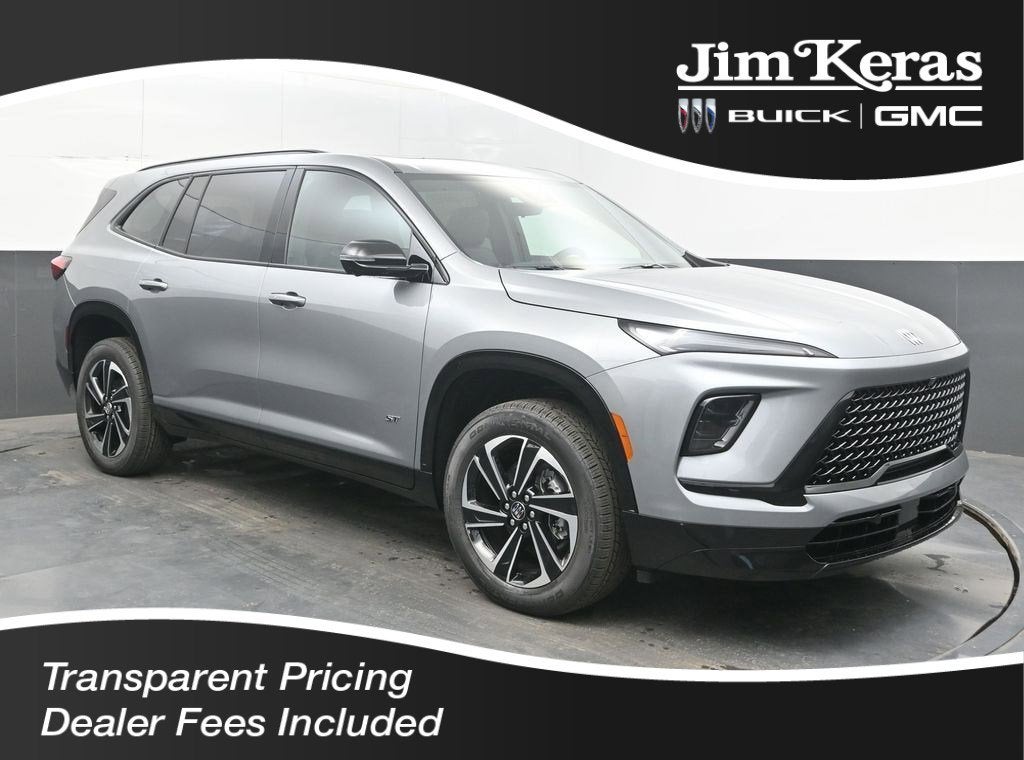 2026 Buick Enclave Sport Touring in Moonstone Gray Metallic — front three-quarter view
