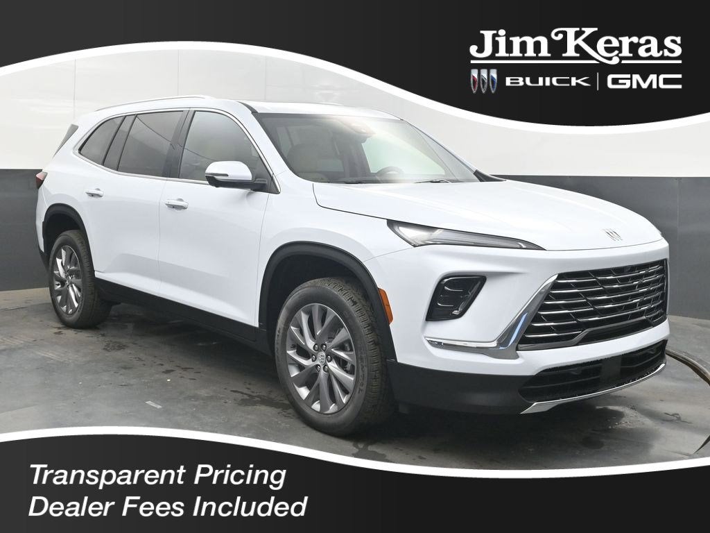 2026 Buick Enclave Preferred in Iridescent White Tricoat — front three-quarter view
