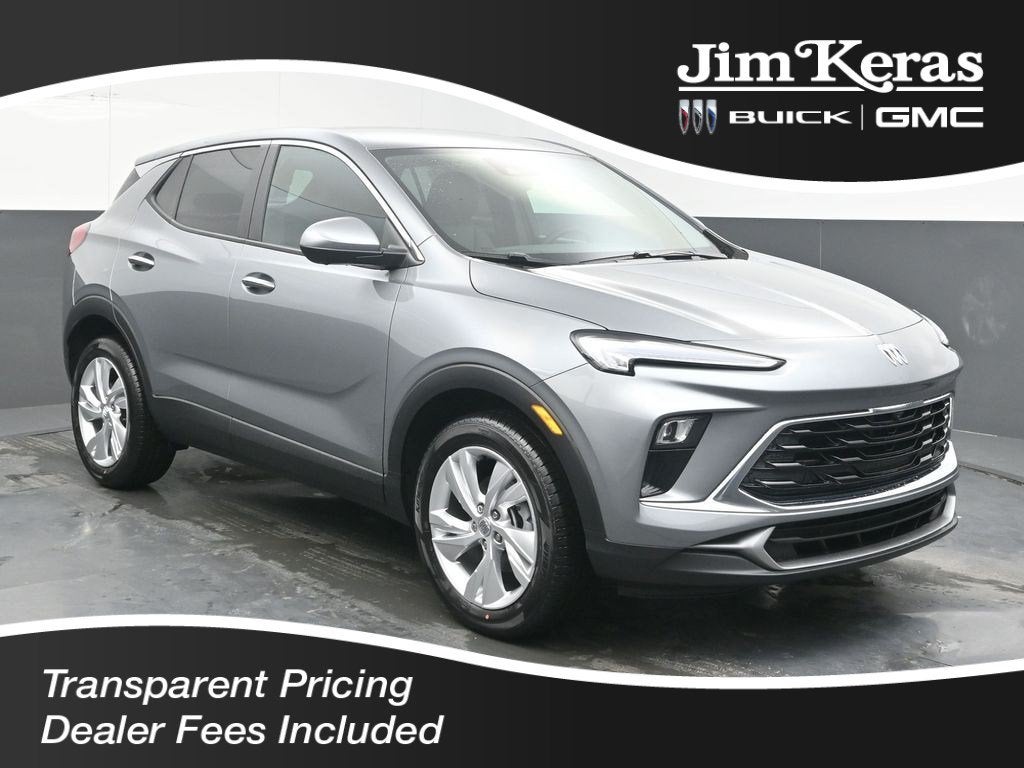 2026 Buick Encore GX Preferred in Moonstone Gray Metallic — front three-quarter view