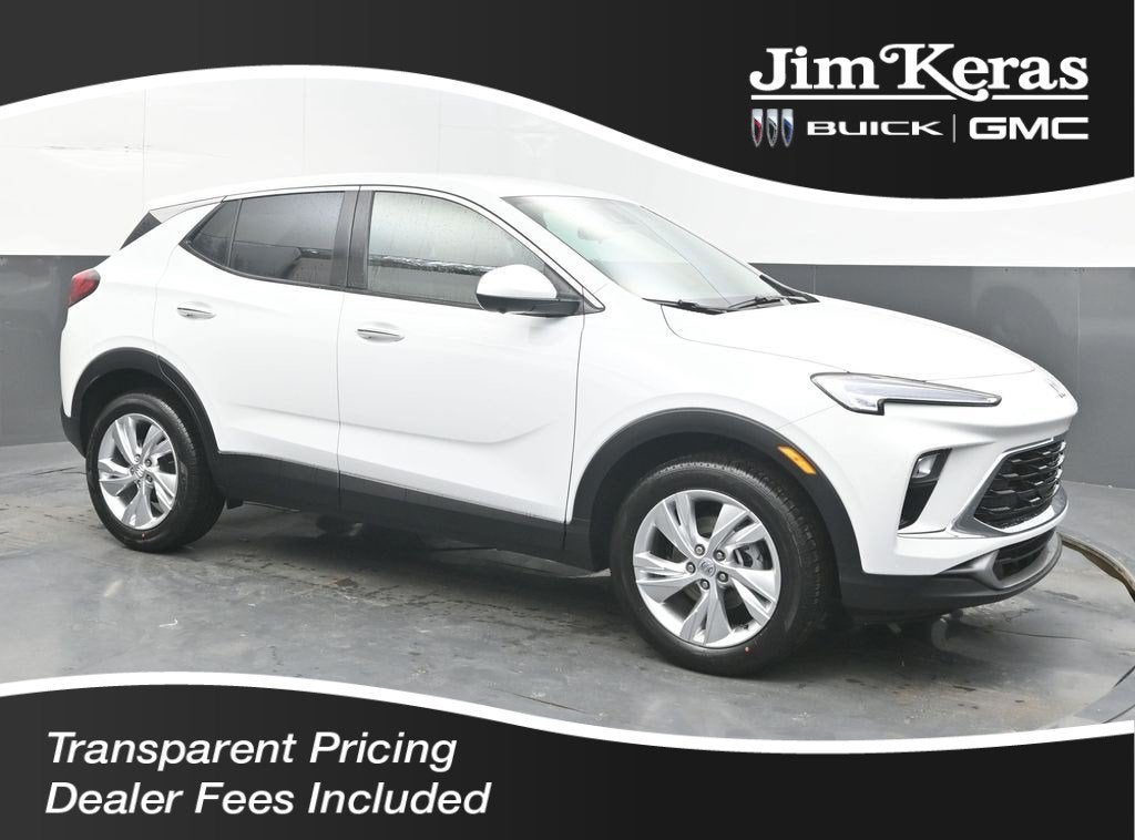 2026 Buick Encore GX Preferred in Summit White — front three-quarter view