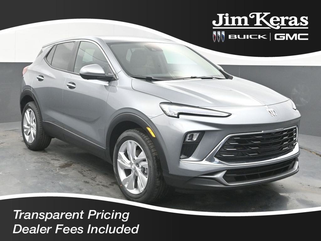 2026 Buick Encore GX Preferred in Moonstone Gray Metallic — front three-quarter view