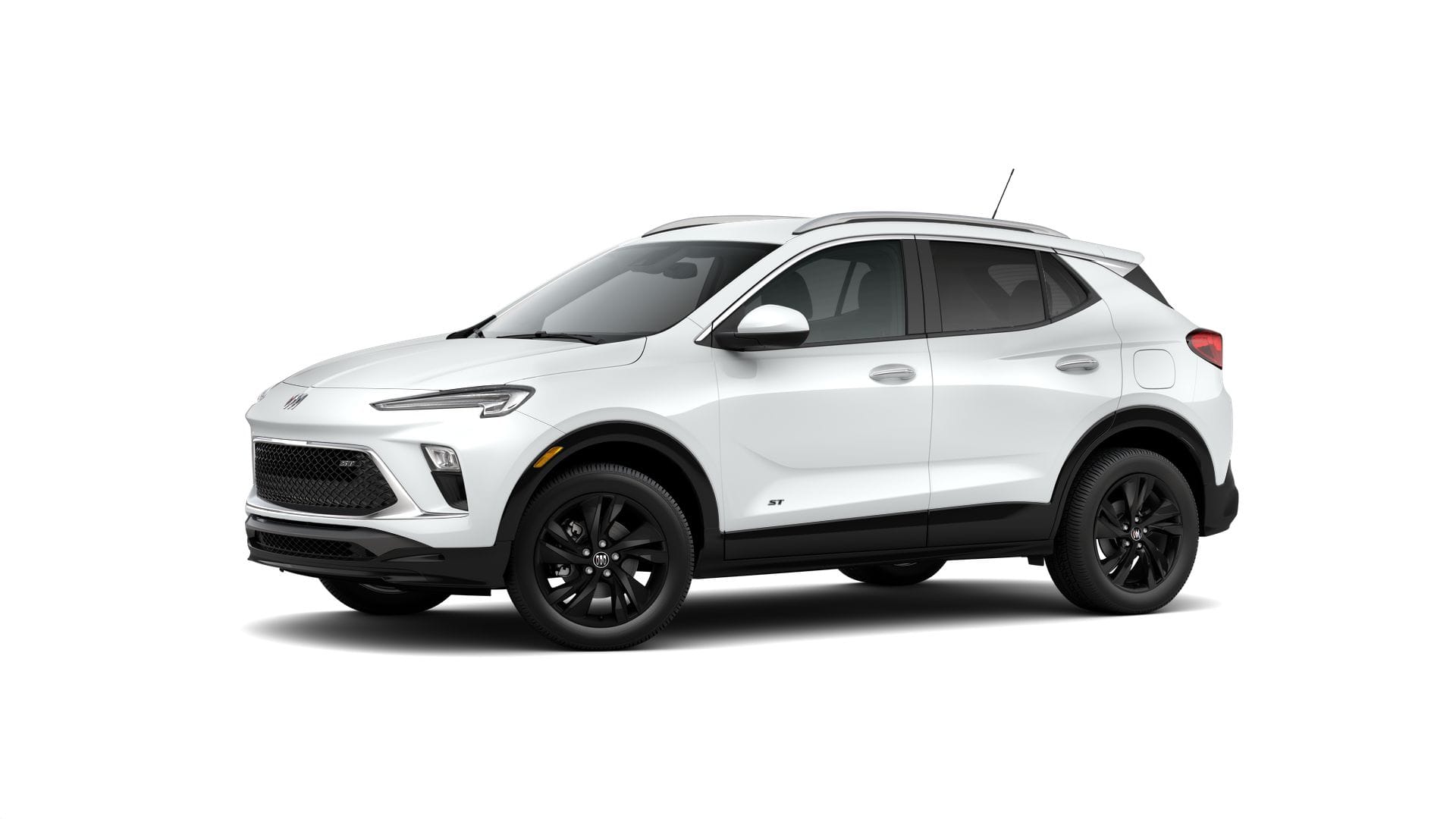2026 Buick Encore GX Sport Touring in Summit White — front three-quarter view
