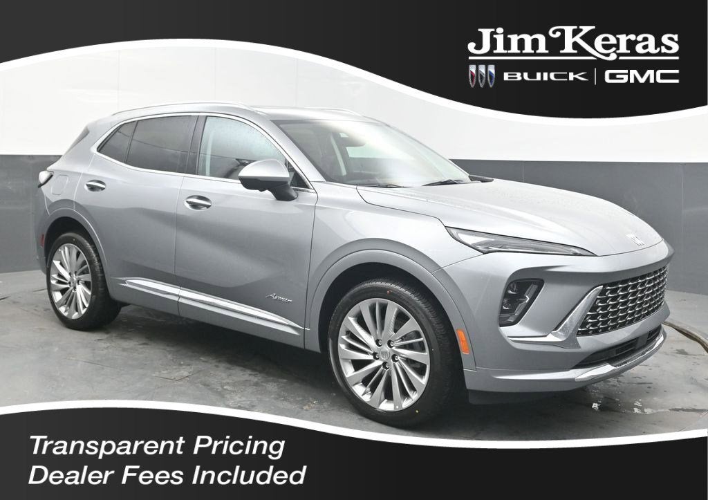 2026 Buick Envision Avenir in Moonstone Gray Metallic — front three-quarter view